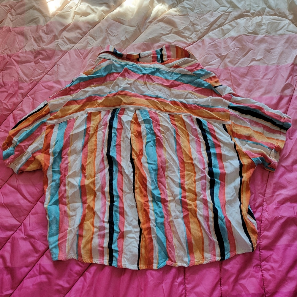 Colorful Striped Button-Up Shirt - Picture 2 of 4
